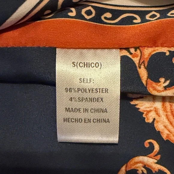 Fashion Nova Lotta Class Navy and Orange Long Sleeve Dress| Size Small - Picture 4 of 12